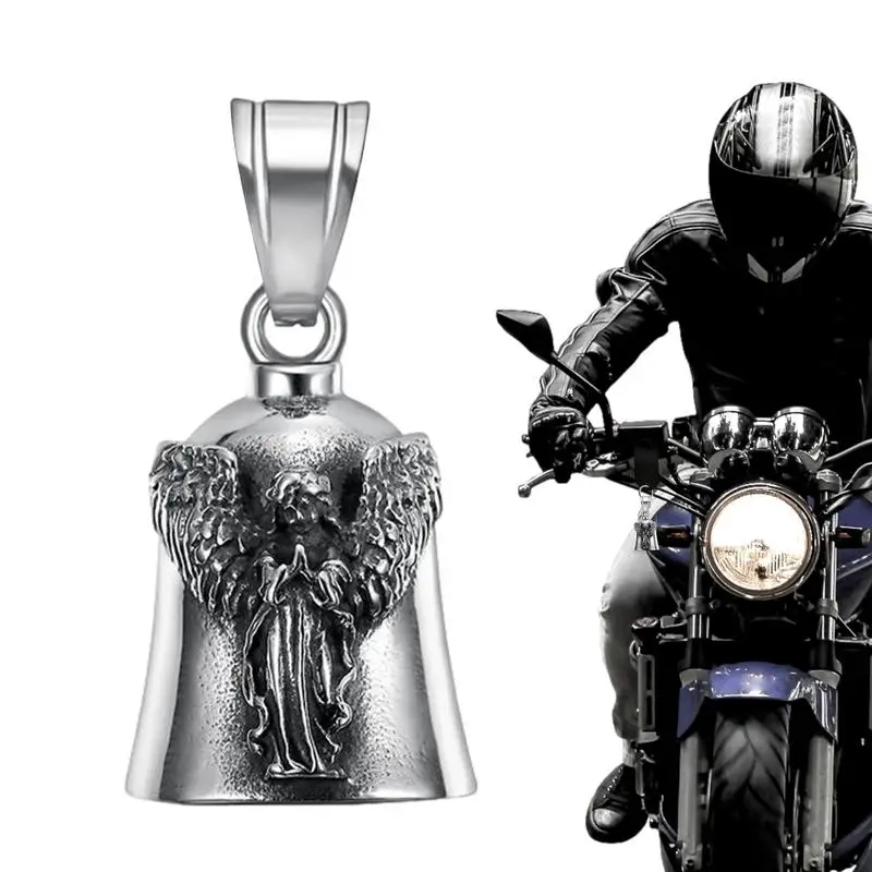 Acciaio Al Titanio Punk Style Exorism Bell Crisp Bells Aggiungi Fortuna Moto Guardian Bell Lucky Angel Punk Style Wings Crisp Bells