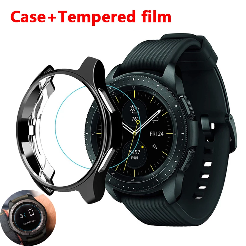 Custodia Per Samsung Galaxy Watch 46Mm 42Mm Gear S3 Frontier Smart Watch Accessori Placcato Paraurti Gear S 3 42 46 Mm Cover Protettiva