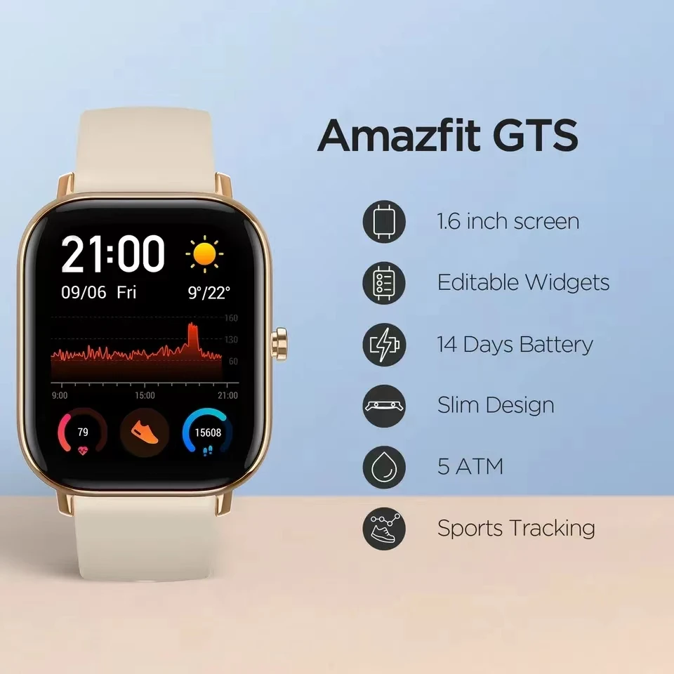 Amazfit Gts Smart Watch Per Uomo Fashion Waterproof Music Control Sportswatch Exhibits Dimostration 80New Prodotti Rotti