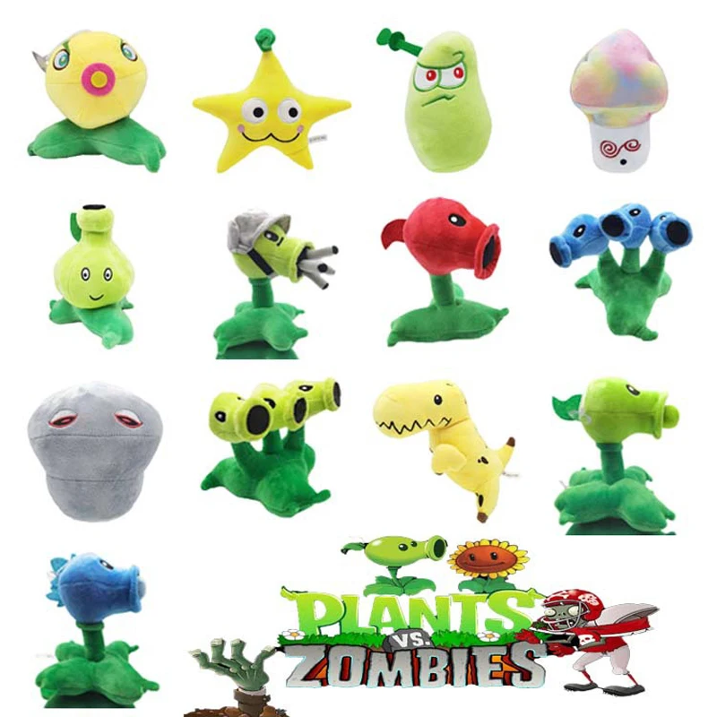 15-20Cm Piante Peluche Bambola Cartone Animato Anime Figure Peashooter Cherry Bomb Girasole Squash Split Pea Regalo Per Bambini