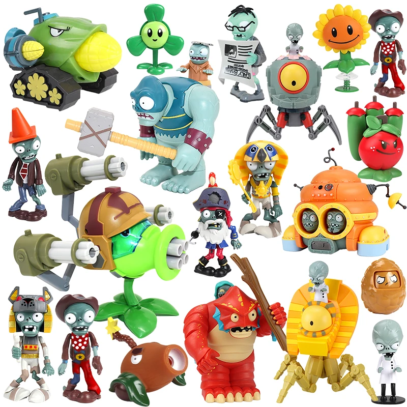 Piante Vs Zombies Toys 1Pcs Game Anime Action Figure Model Zombies Pea Shooter Pirate Ejection Kids Boy Girl Birthday Gift