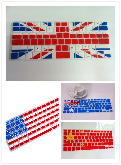 New Uk Us Au Bandiera Nazionale Molle Del Silicone Protezione Della Tastiera Per Mac Book Mac Macbook Air 11 13 Pro 17 13 15 Retina