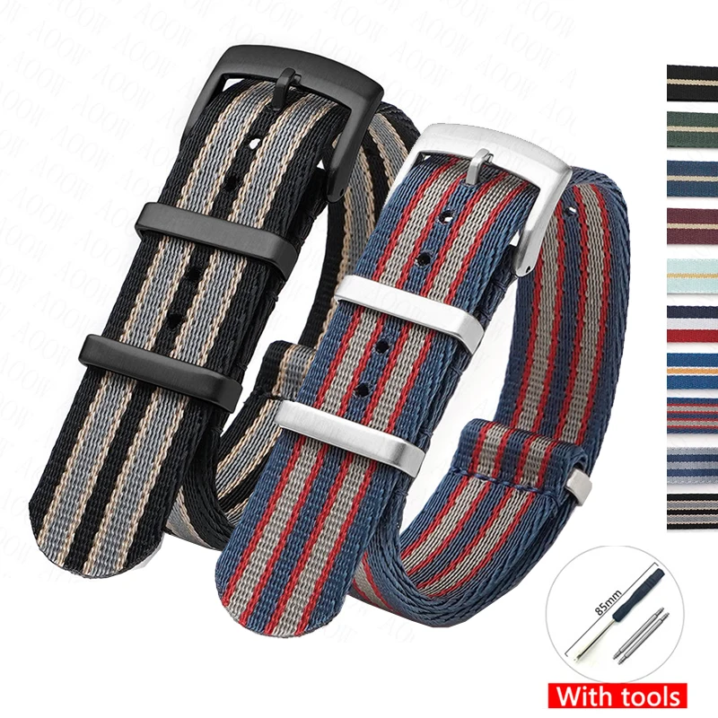 Cinturino In Tela Di Nylon 18/20/22/24Mm Per Omega Seamaster 300 Moonswatch Nato Cinturino Militare Resistente Per Rolex Tudor Seiko