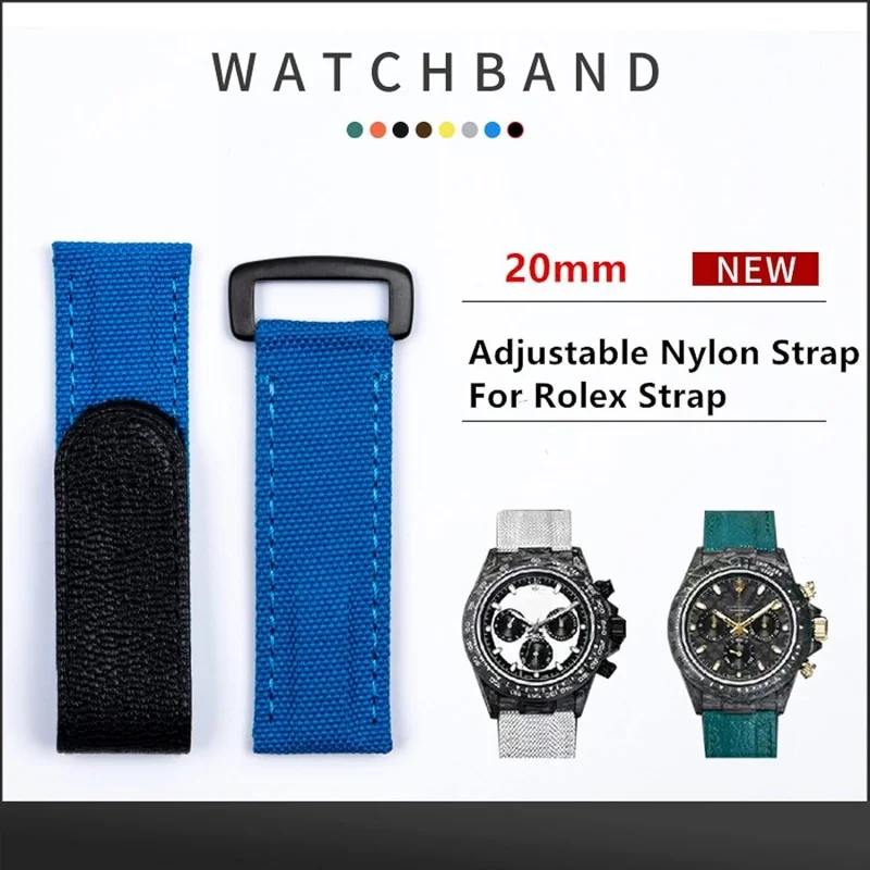 Cinturino In Nylon Per Tudor/Omega/Rolex Water Ghost Joint Canvas Sub Daytona Straps 20Mm