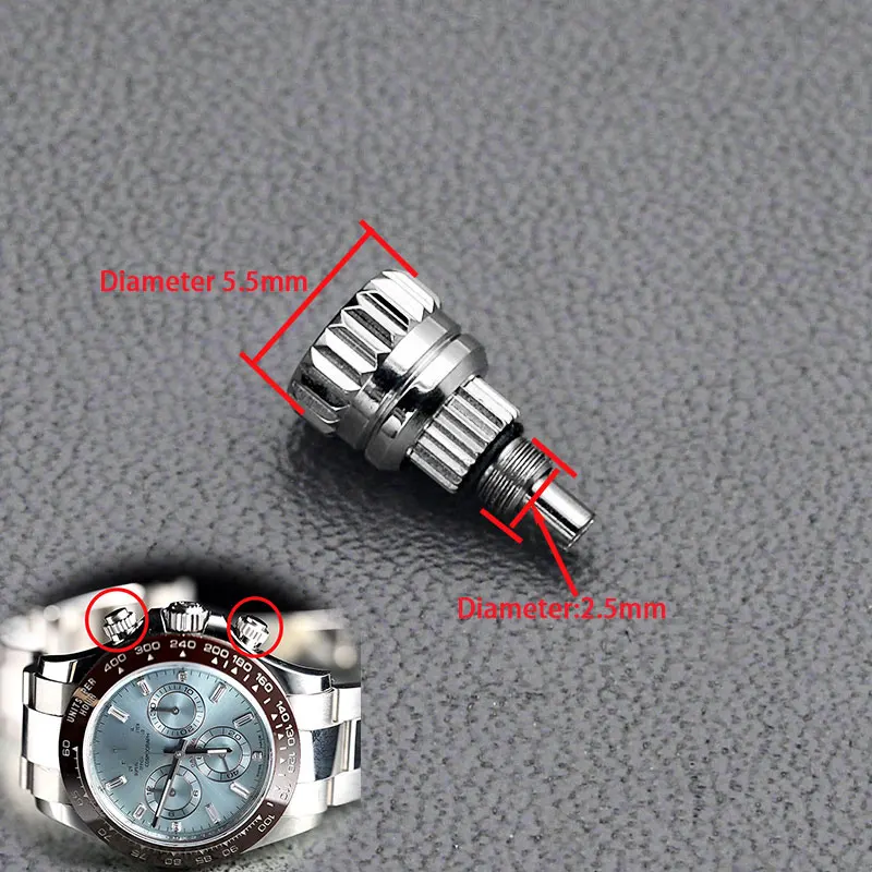 Orologio Corona Vite Pusher Fit Daytona Rolex Cassa Dell'Orologio 116500 116520 Aftermarket Parti Di Riparazione Dell'Orologio