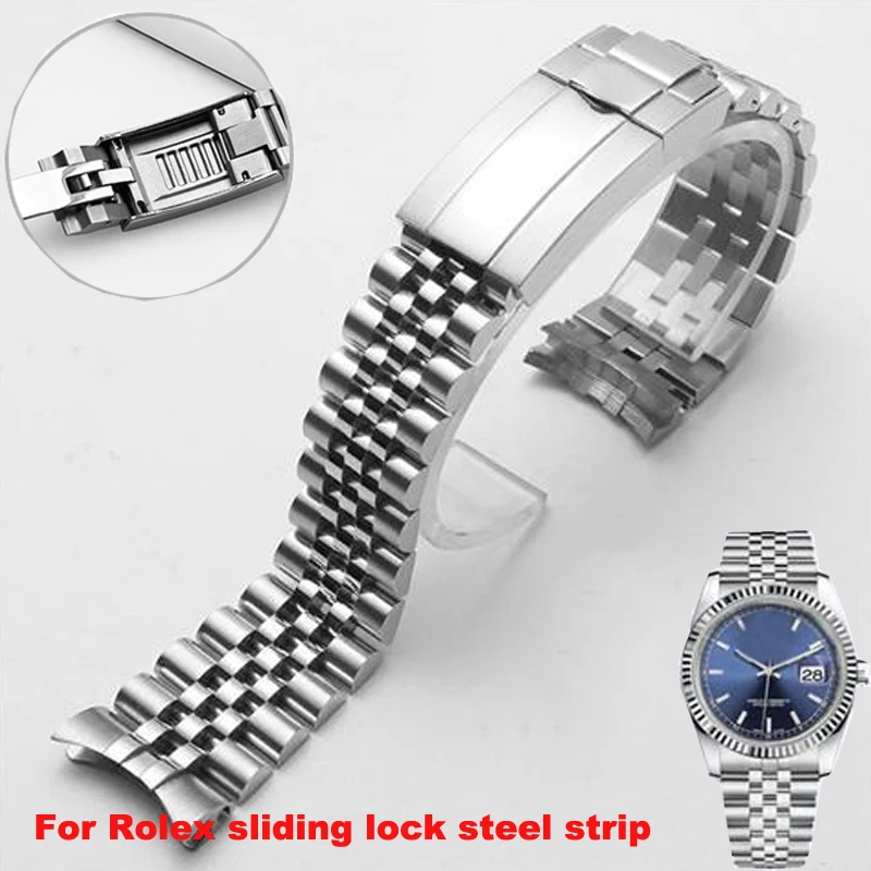 Accessori Per Orologi Cinturino Per Rolex Daytona Water Ghost Submariner Watch Bracciale Chain Solid 904 Steel Fibbia Di Regolazione Fine 20Mm