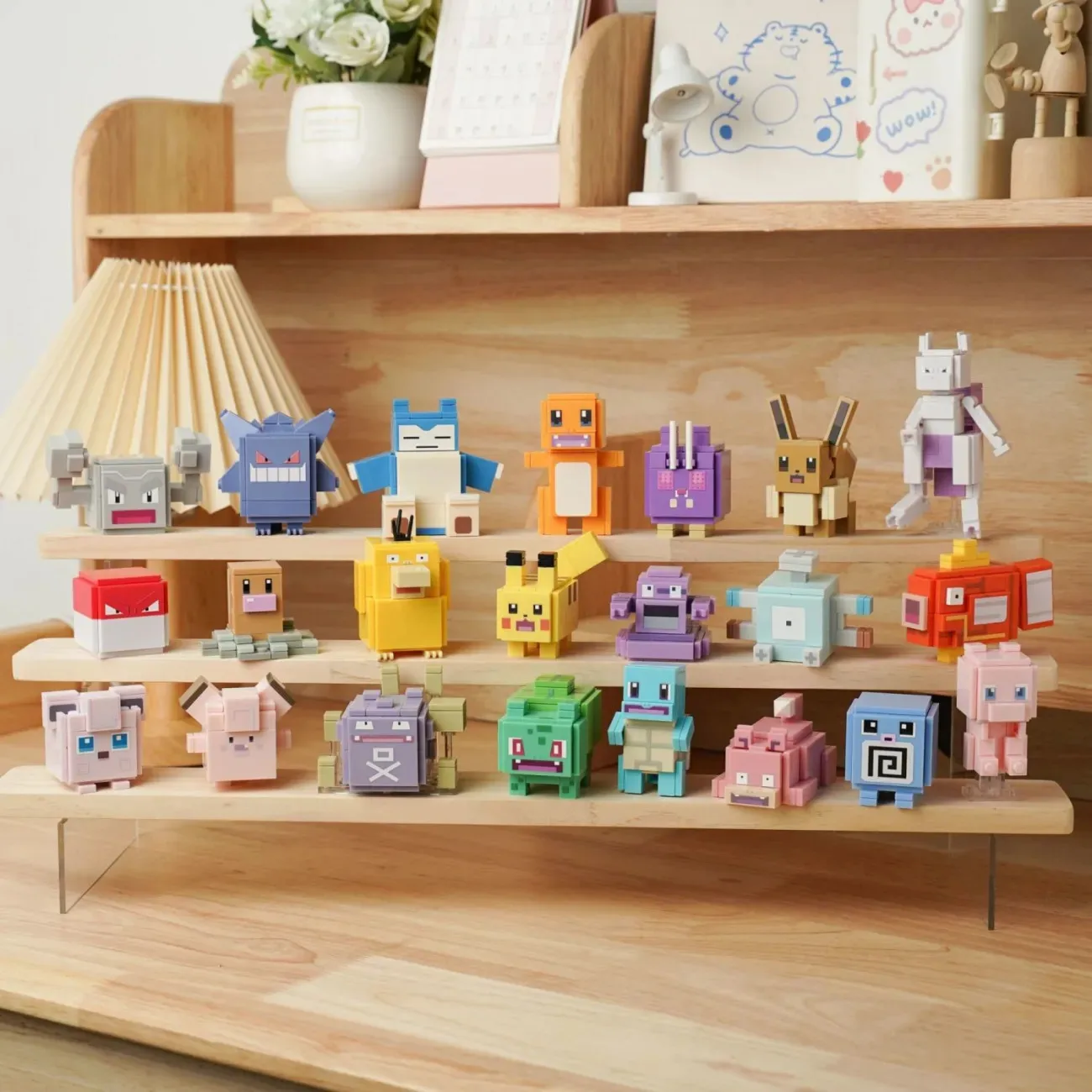 Pokemon Quest Building Pokemon Blocks Small Cartoon Picachu Animal Model Education Game Graphics Pokemon Toys For Kids Birthday