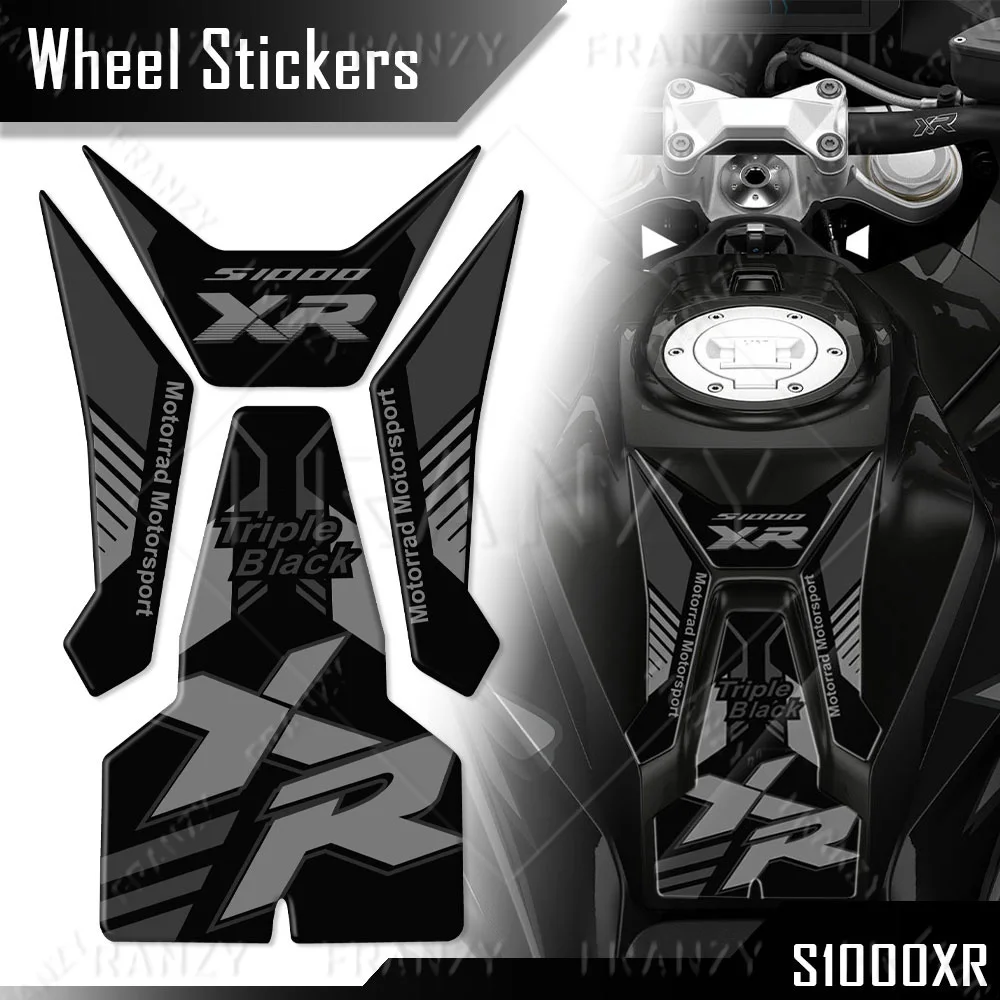 Per Bmw S1000Xr S 1000 Xr 3D Moto Tank Pad Sticker Protector Triple Black Decal 2020 2021 2022 2023