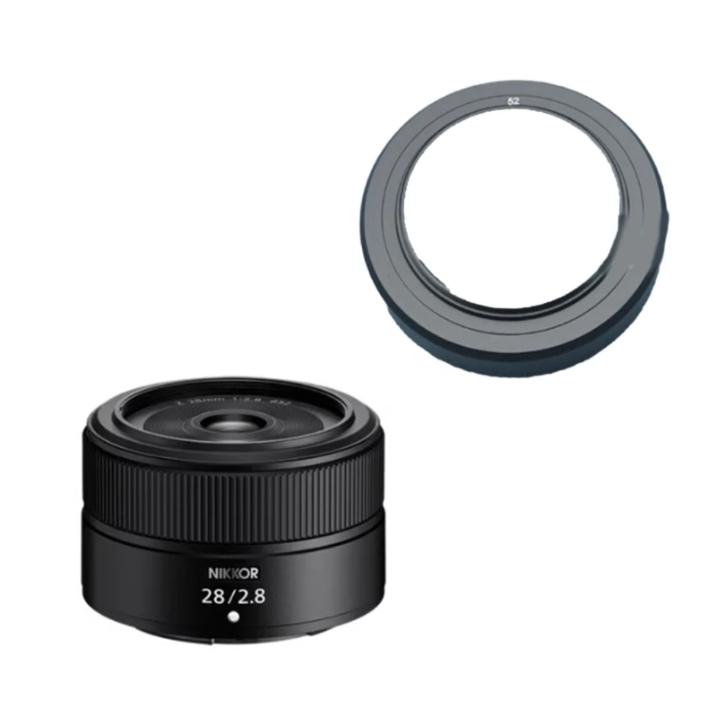 Per Obiettivo Nikon Z 28Mm F/2.8, Z 40Mm F/2 Ecc. Paraluce In Metallo Avvitabile Hf-52 52Mm
