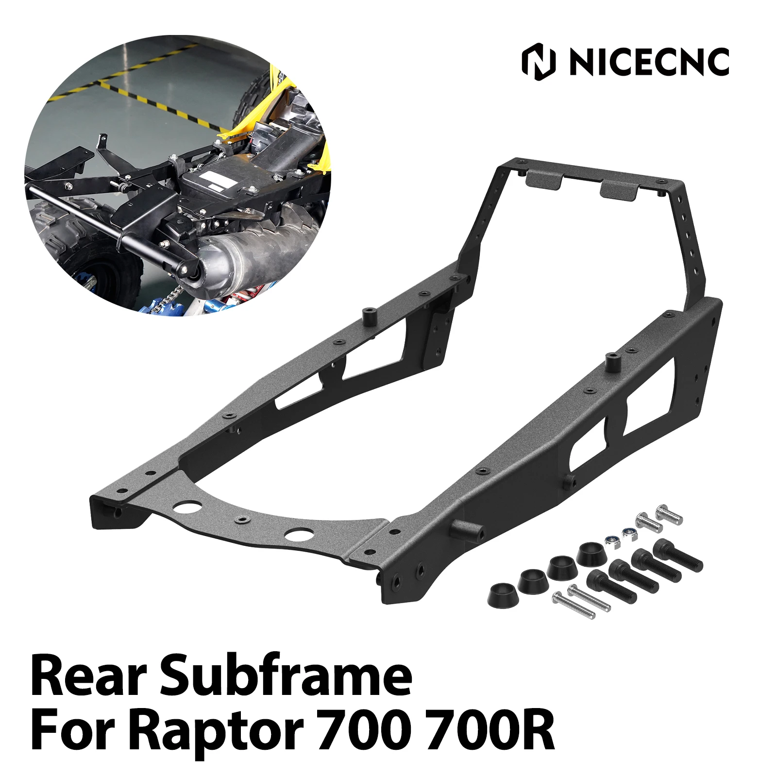 Per Raptor 700R Sub Frame Subframe Posteriore Atv Per Yamaha Raptor 700 2006-2023 700R 2009-23 2022 Accessori Antiruggine In Acciaio Al Carbonio