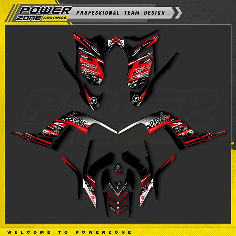 Powerzone Kit Grafiche Decals Sticker Per Yamaha 06-12 Raptor 700 2006 2007 2008 2009 2010 2011 2012 Moto Sticker 003