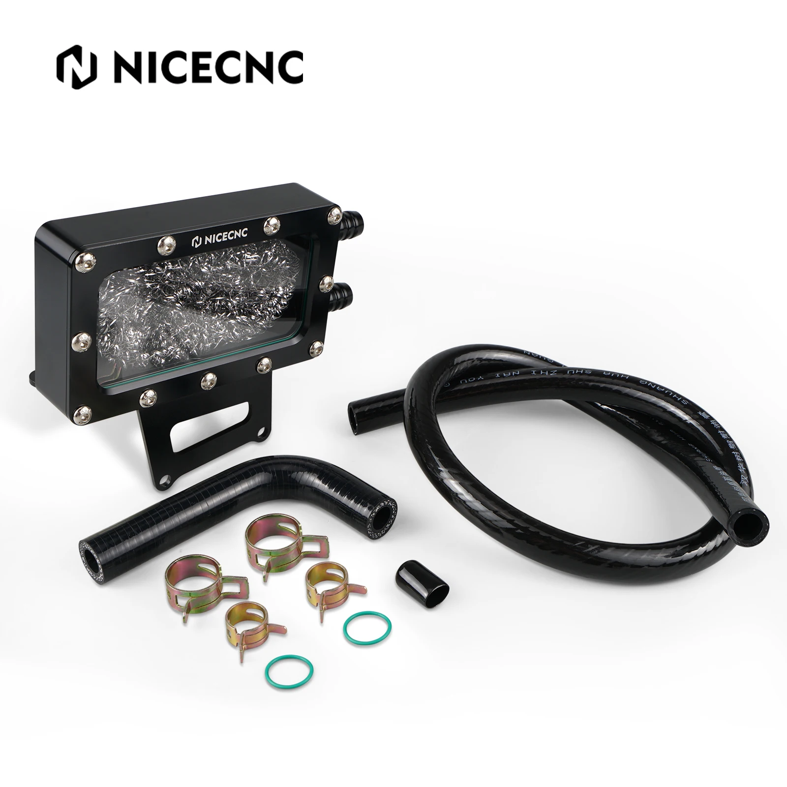 Nicecnc Atv Oil Breather Vent Box Blow Per Yamaha Raptor 700 700R 2006-2023 Atv Parts Resistenza Alla Corrosione In Alluminio E Gomma