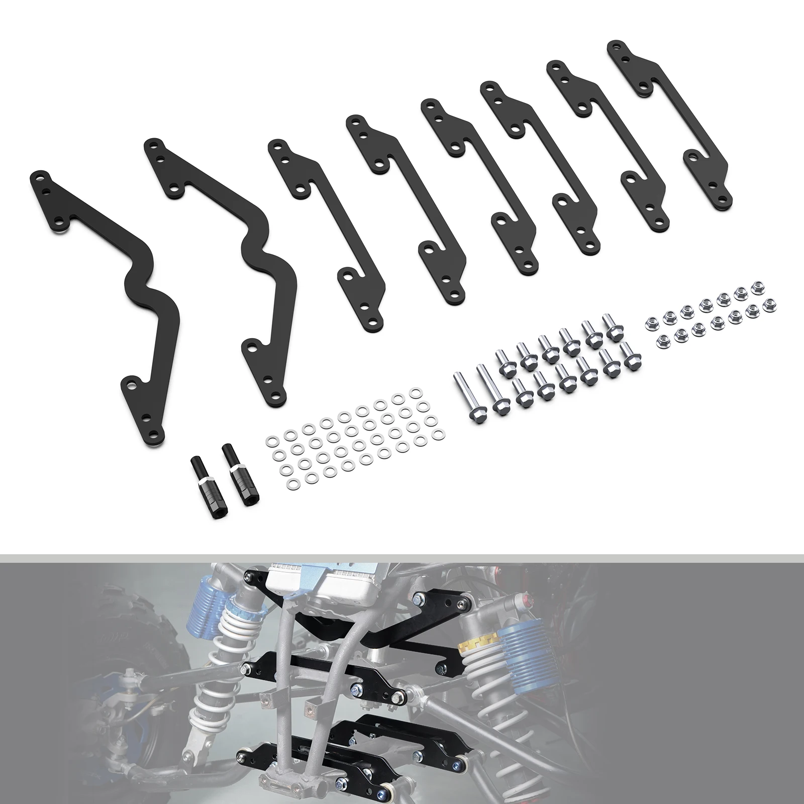 Per Raptor 700 Yamaha Atv A-Arms & Shock Kit Di Allargamento Per Raptor 700R 700 2016-23 Set Di Sospensioni A Braccio Allargato Stabile