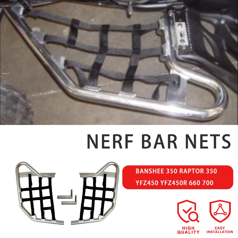 Per Yamaha Banshee 350 Raptor 350 Yfz450 Yfz450R 660 700 Moto Nerf Bar Reti Impermeabile Nylon Atv Toolkit Per Polaris