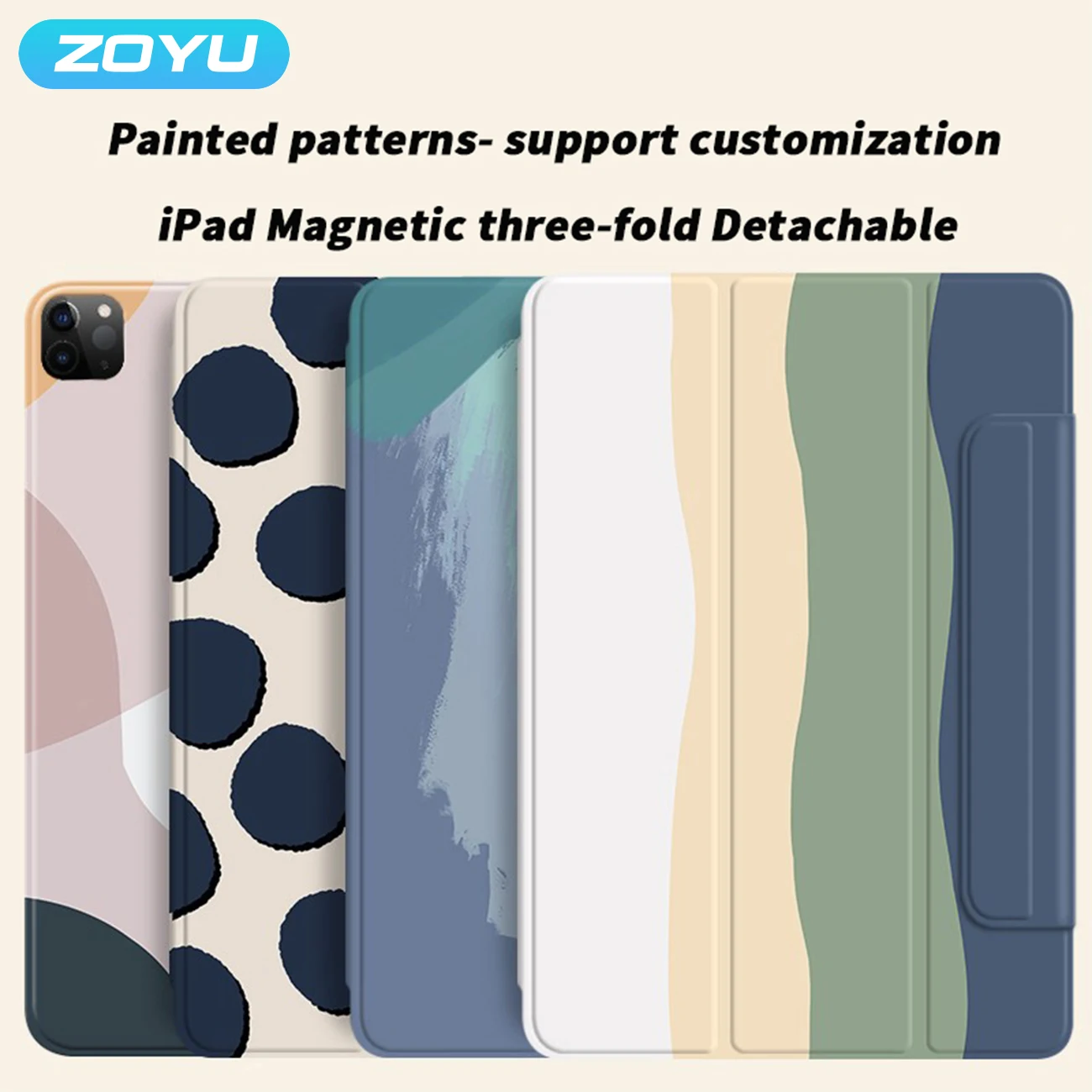 Custodia Magnetica Zoyu Per Ipad Pro 12.9 11 2021 M1, Per Ipad Air 4/5 10.9 2020 2022 Mini 6 8.3 Supporto Per Caricabatterie Wireless A Matita