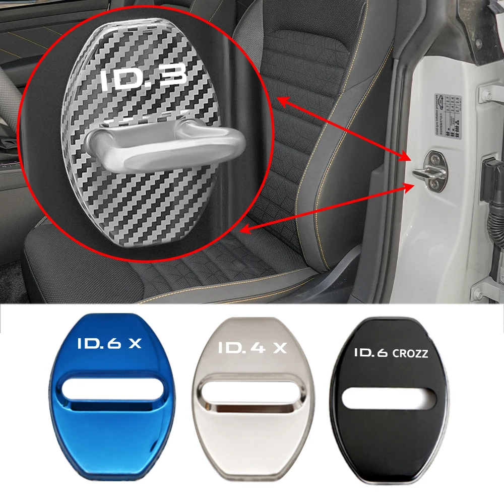 Copertura Della Serratura Della Portiera Dell'Auto Custodia Per Emblemi Auto Per Volkswagen Vw Id Id.3 Id.4 Crzz Id.5 Gtx Id.6X Id.Buzz Id.4X Accessor