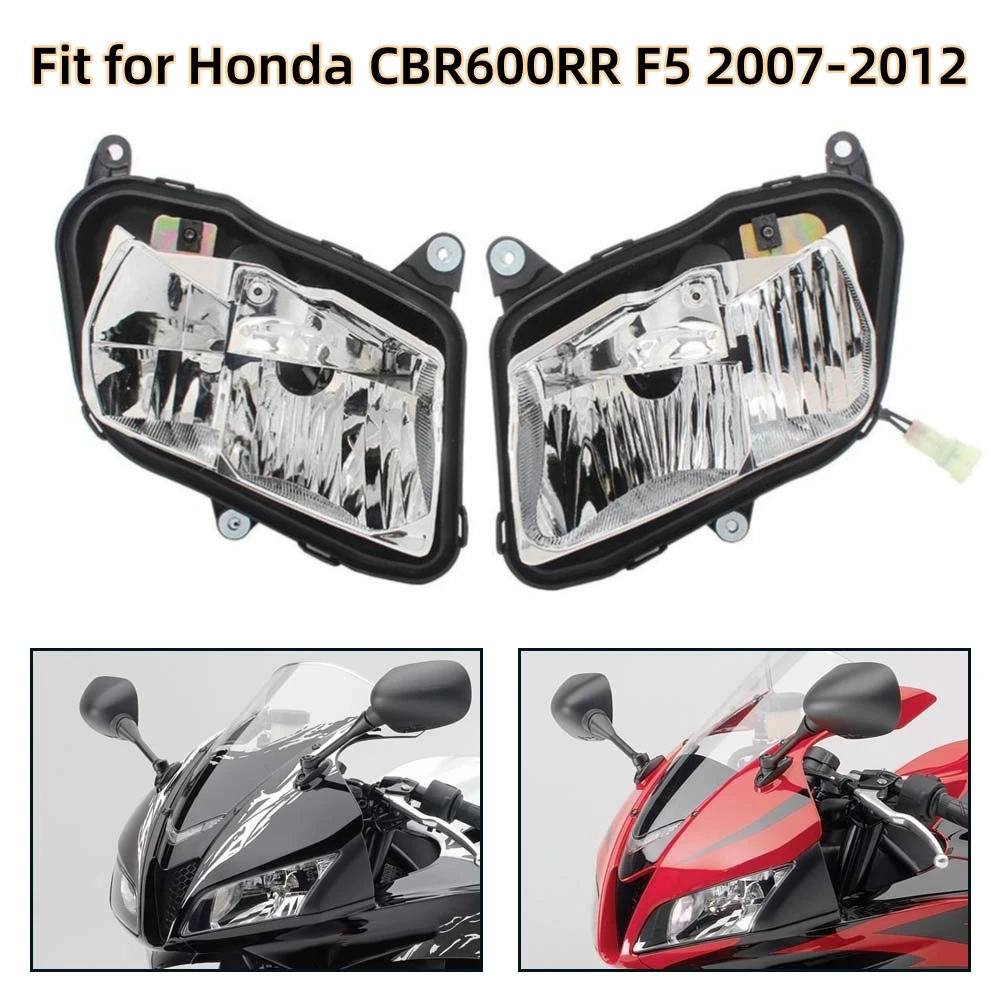 Per Honda Cbr600Rr F5 2007-2012 Faro Del Motociclo Faro Anteriore Shell Faro Kit Di Alloggiamento Faros Led Para Motos Covers