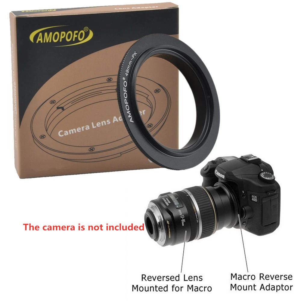 49 Millimetri A 77 Millimetri Macro Reverse Anello Adattatore Per Pentax K Pk K-1Ii Kp K-70 K-1 K-3Ii K-S2 K-S1 K-5Iis K-5Ii K-5 K-3 K-R K-X K-M K-7 K