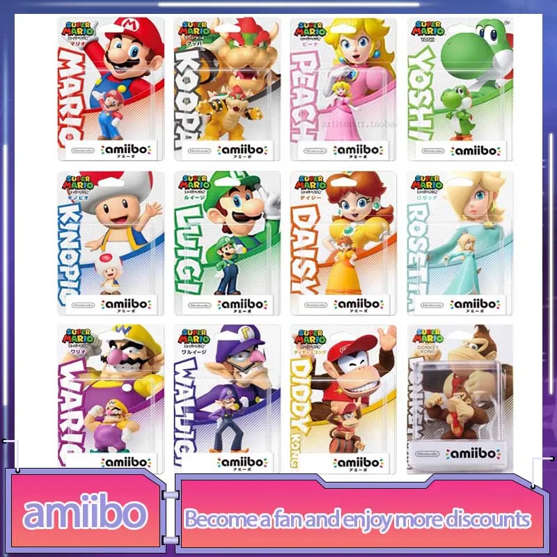Amiibo Super Mario Anime Figure Princessrosalina Donkey Kong Action Figurine Nfc Nintendo Switch Odyssey Modello 3D Bambola Giocattolo Regalo