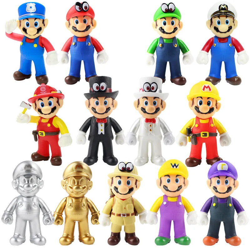 Super Mario Toys Mario Bros Luigi Odyssey Figures Mario Bros Action Figures Mario Pvc Toy Figures Super Mario Anime Figure Model
