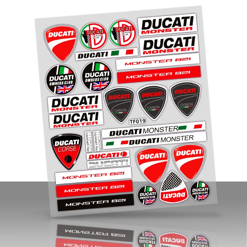 Adesivi Moto Riflettenti Ducati Corse Logo Decalcomanie Per Ducati Monster Multistrada Diavel Superbike Accessori Moto
