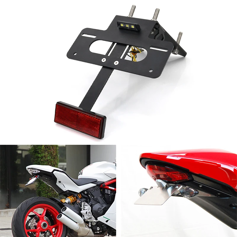 Misura Per Ducati Monster 821 797 + 1200/S Supersport 939/S 2017-2022 Tail Tidy Fender Eliminator Kit Staffa Porta Targa