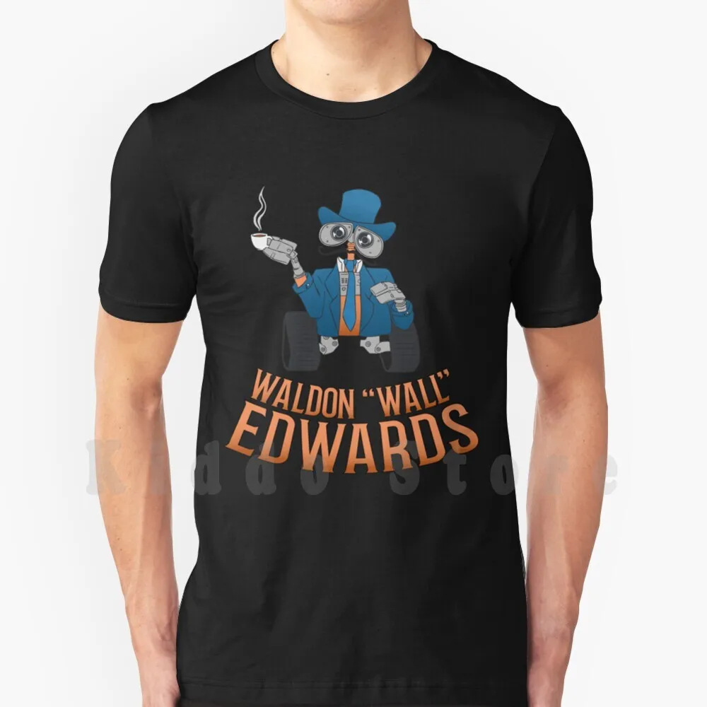 Waldon "Wall" Edward T Shirt Uomo Cotone Cotone S-6Xl Walle Walle E Wally Pixar Robot Movie Space Animazione Pop Culture Pixa