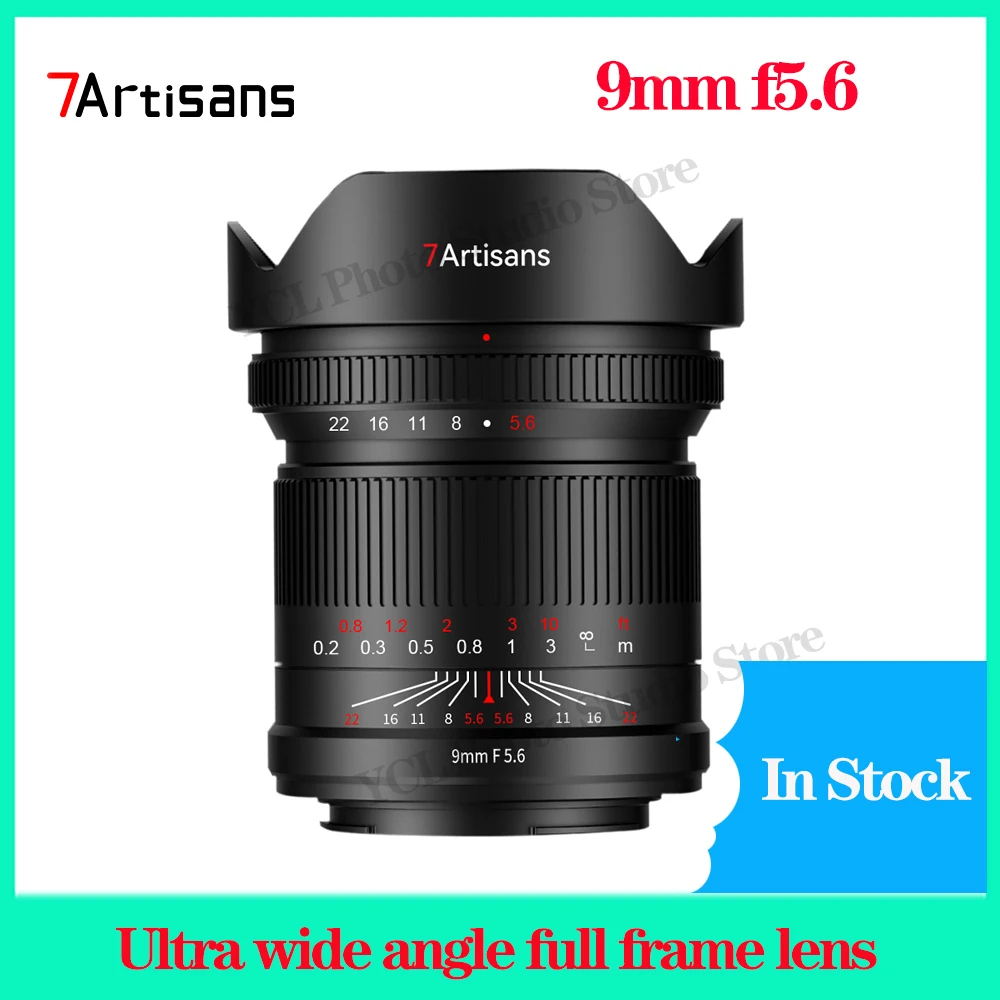 7 Artigiani Obiettivo Per Fotocamera F5.6 Da 9Mm Per Sony A7Cr Obiettivo Full Frame Ultra Grandangolare Per Canon Per Nikon Z Per Montaggio Panasonic 