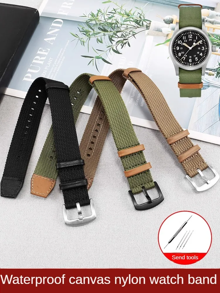Orologio Nato In Nylon Con Sostituto Abbinato Hamilton Khaki Field Navy Seiko Swatch Blancpain Joint Name
