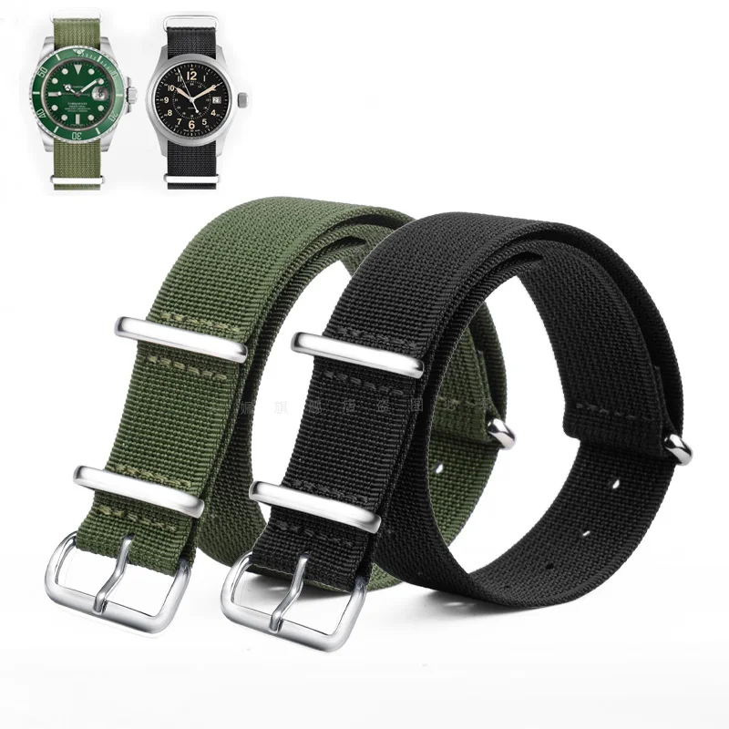 Adatto Per Hamilton Black Scuba 40Mm Khaki Field Diving Cinturino In Nylon Per Sport All'Aria Aperta Da Uomo Con Bracciale In Tela 20 22Mm