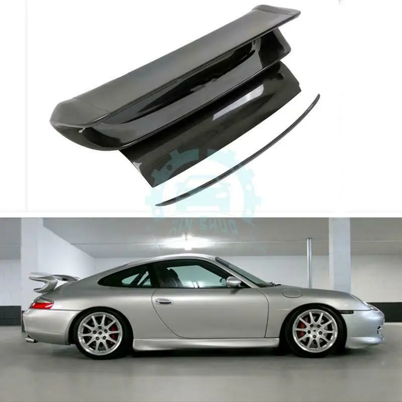Per Porsche 911 996 Reale In Fibra Di Carbonio Refitkml Ricambi Auto Posteriore Spoiler Ala Di Coda