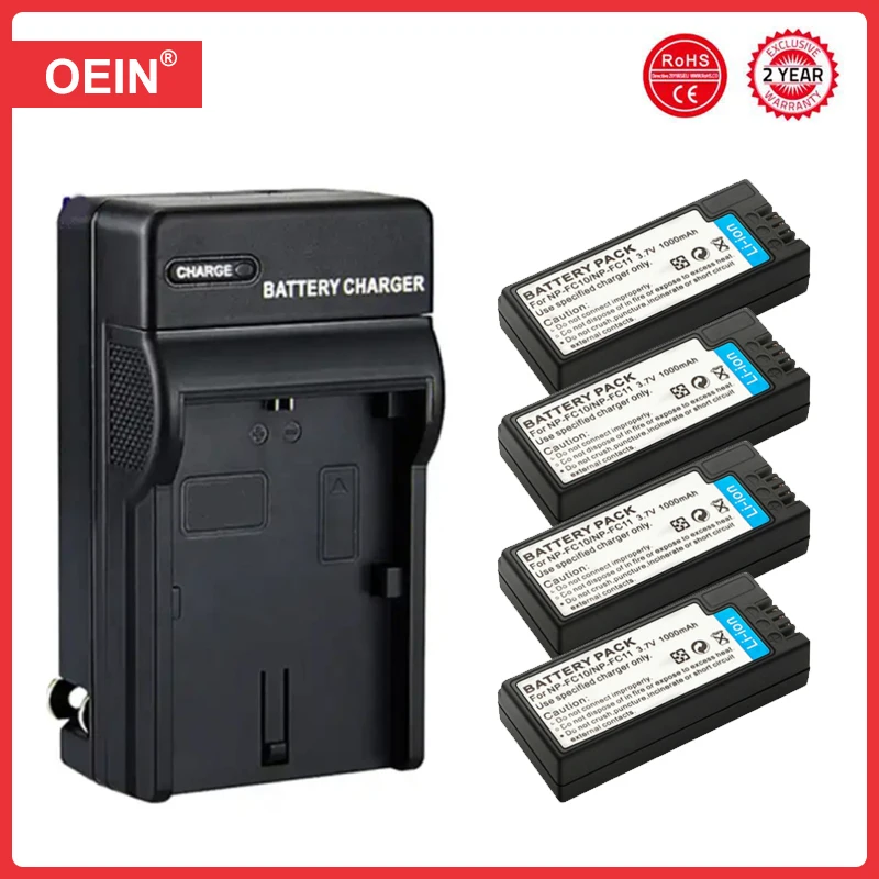 4 Pz 1000Mah Np-Fc11 Np-Fc10 Fc11 Fc10 Batteria Per Sony Cyber-Shot Dsc-P10 P12 P2 P3 P5 P7 P8 P9 V1 F77A Fx77 Dsc-P10L Dsc-P8L