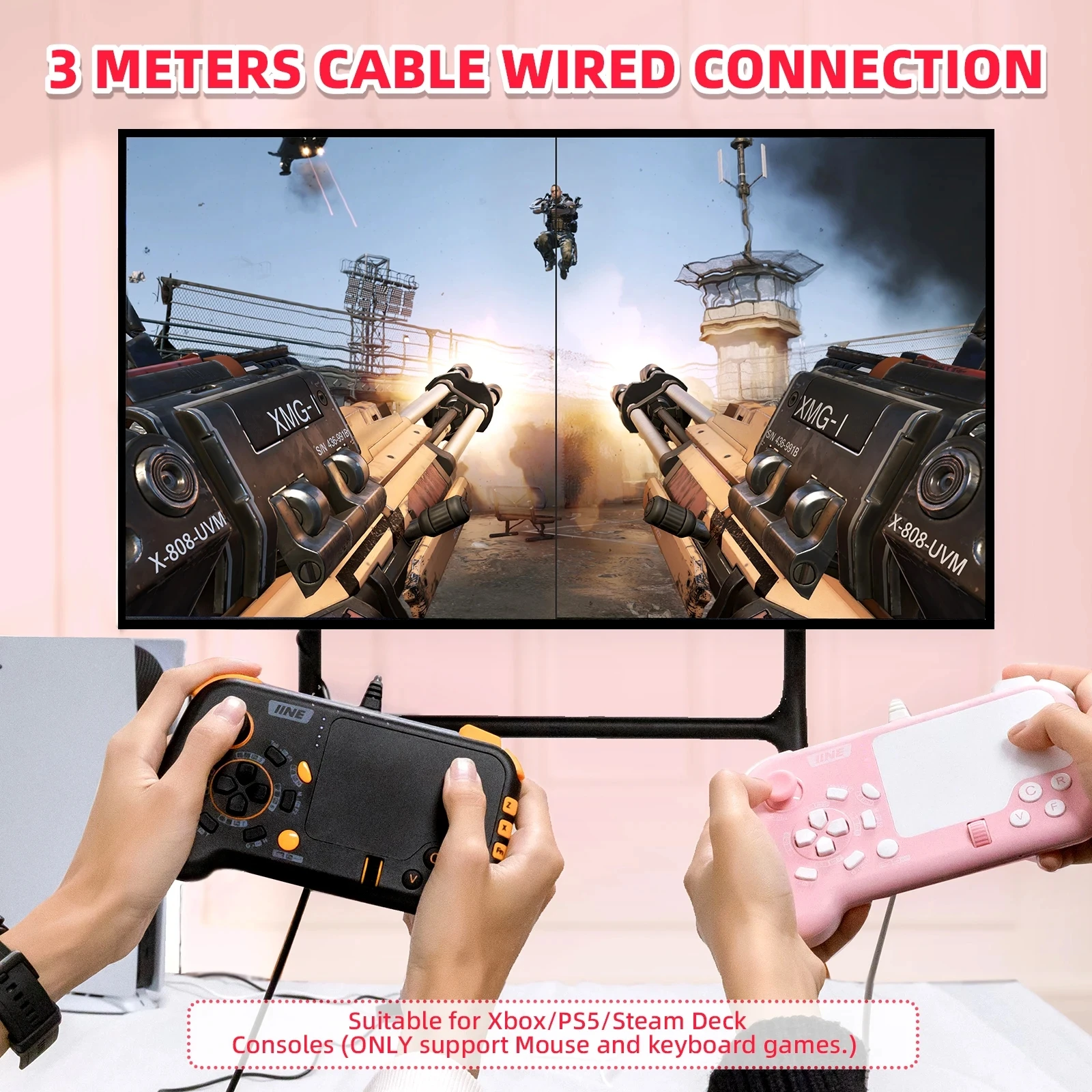 Iine Mouse-Pad Pro Controller Come Set Combo Tastiera E Mouse Con Touchpad Compatibile Windows Pc/Mac Os/Ps4/Ps5/Xbox