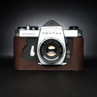 Custodia Protettiva In Vera Pelle Di Vacchetta Fatta A Mano Per Pentax Kx Spotmatic Sp Spf Custodia Per Fotocamera Custodia Semi Custodia Base Shell