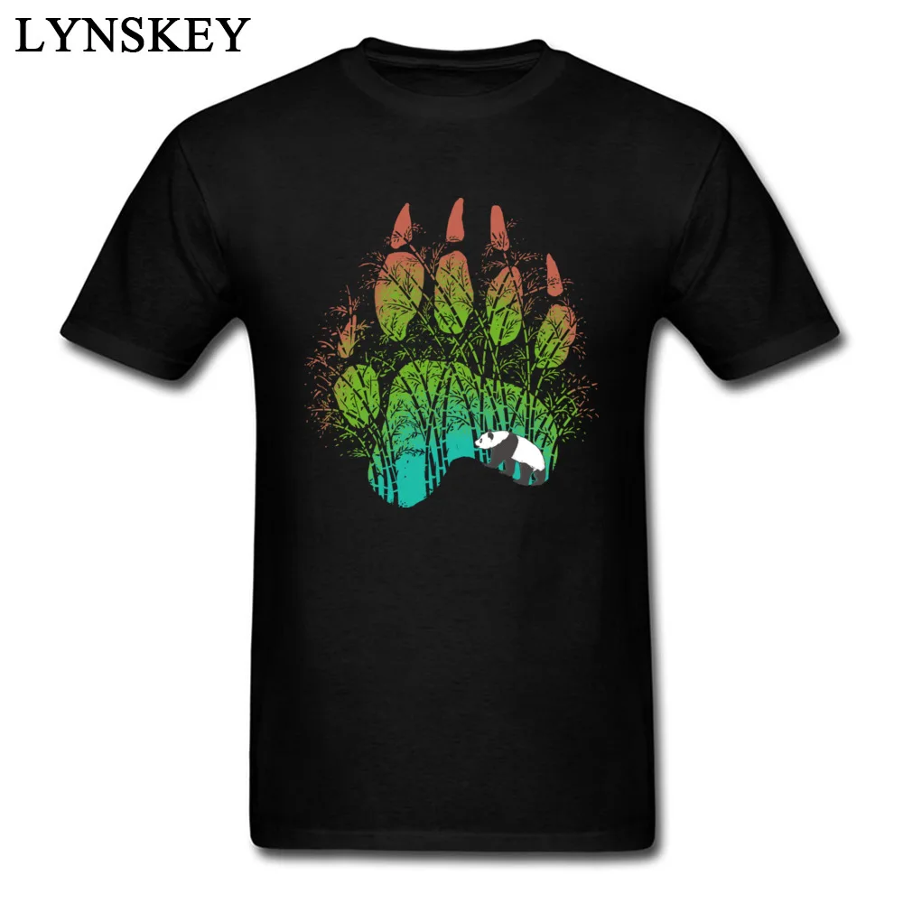 Cute Panda In Bears Paw Bamboo Forest Magliette Vintage Da Uomo Tees 100% Voltron O Neck T-Shirt Senza Bottoni