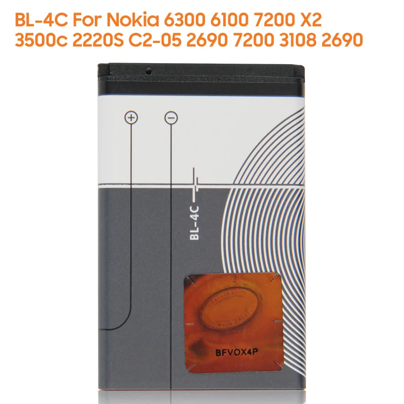 Yelping Bl-4C Batteria Del Telefono Per Nokia Bl4C 6100 7200 X2 C2-05 3500C 2220S 630 890Mah