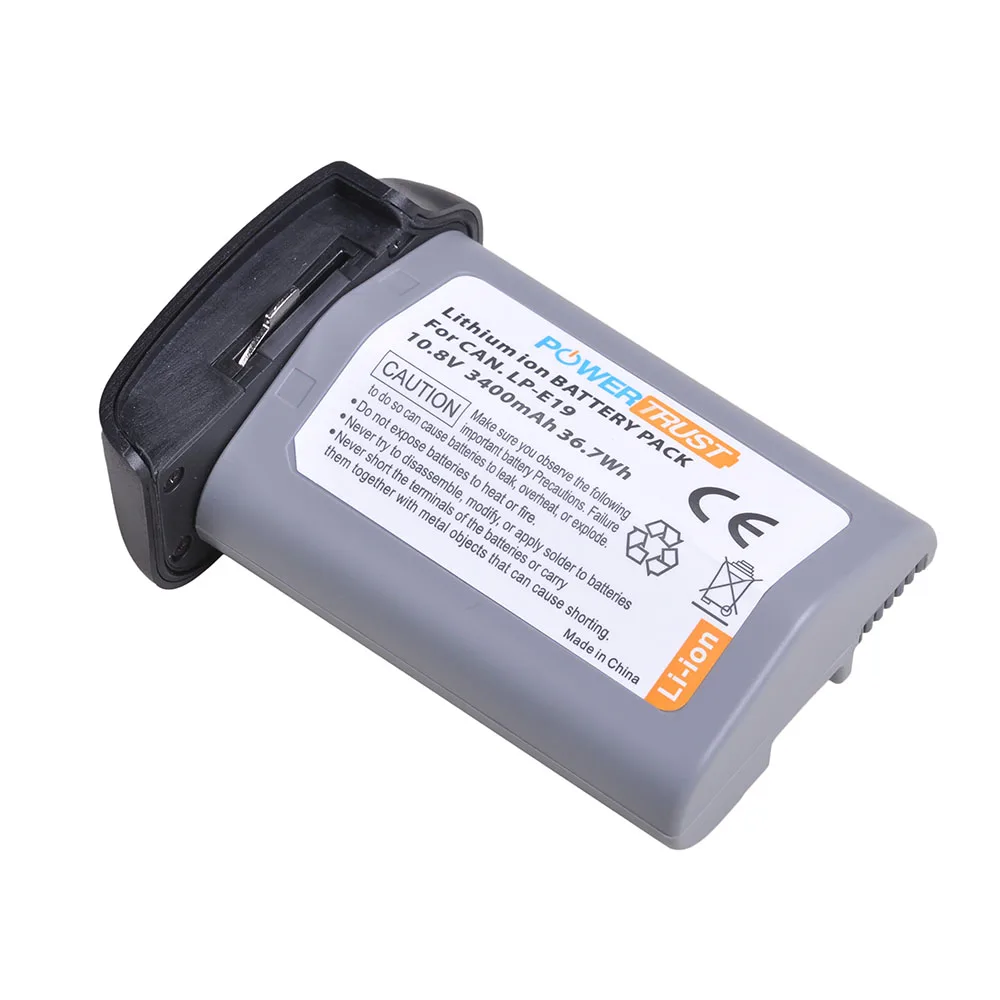 Batteria Powertrust 3400Mah Lp-E19 Lp E19 Per Fotocamera Digitale Canon Lpe19 Eos 1D X Mark Ii