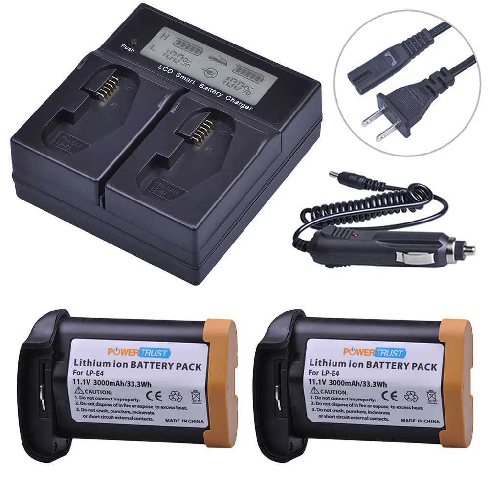 Sostituzione Canon Lp-E4 Batteria Agli Ioni Di Litio/Caricabatteria Per Fotocamera Canon Eos-1D C, Eos-1D Mark Iii, Eos-1Ds Mark Iii / Mark Iv