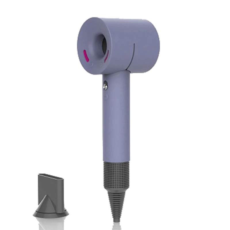 Custodia Protettiva In Silicone Morbido Viola Per Asciugacapelli Supersonico Dyson, Custodia Chargin A Protezione Totale 360 Per Copertura Dyson Blowe