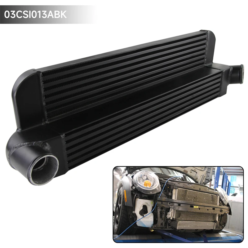 Upgrade Front Mont Intercooler Per Mini Cooper S R56 Hatch 06-12 John Cooper Works R57 Convertible 08-12 Nero/Argento