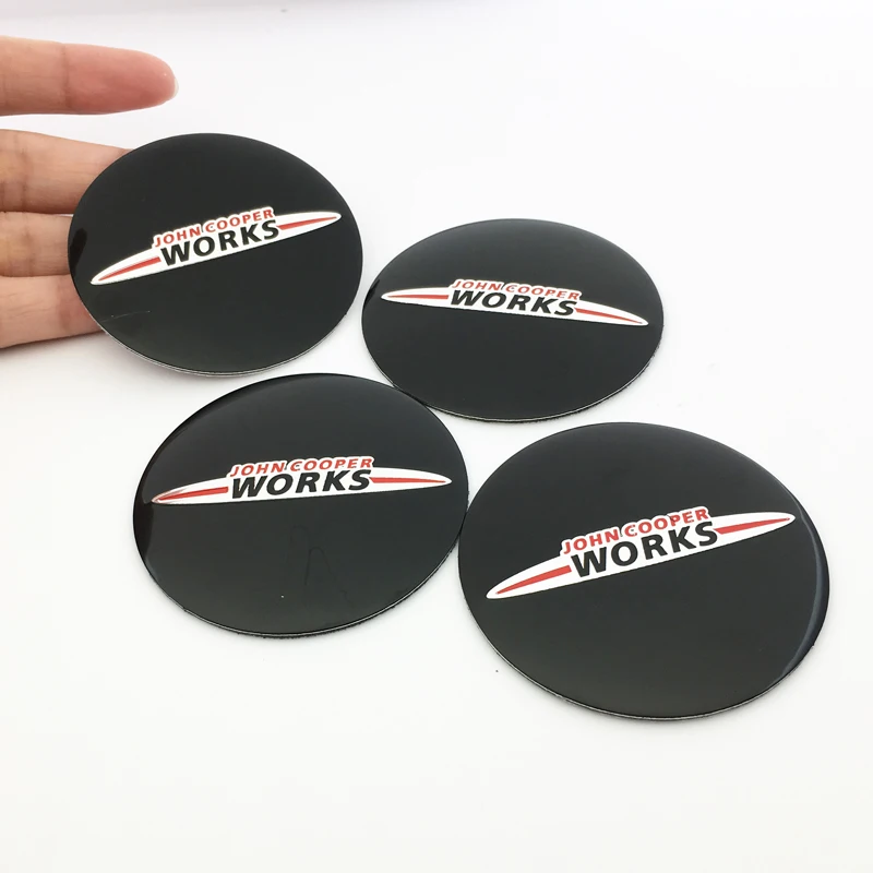 4Pcs 56.5Mm Car Wheel Center Hub Cap Cover Sticker Rim Per John Cooper Works Logo Emblem Badge Per Mini Cooper S R52 R53