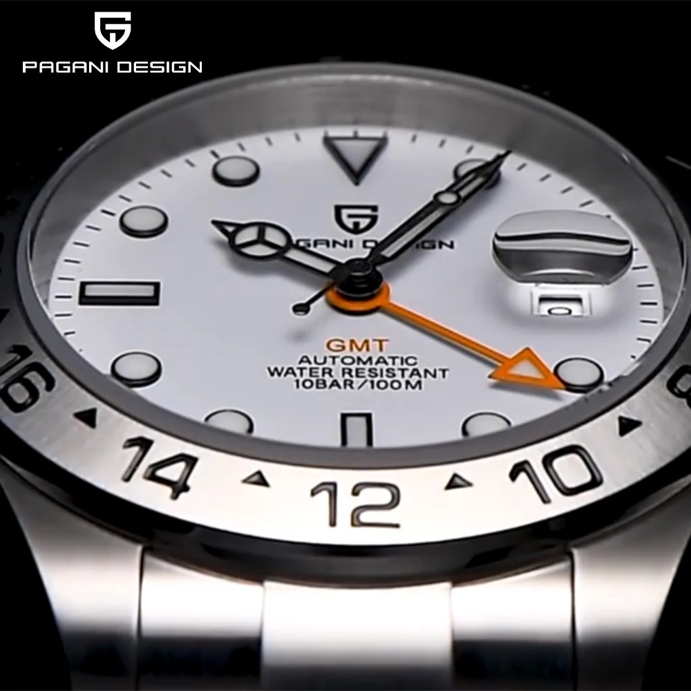 Pagani Design 2023 Gmt Orologio Da Polso Meccanico Automatico Da Uomo 42Mm Zaffiro Impermeabile In Acciaio Inossidabile Pilot Classic Luxuy Clock