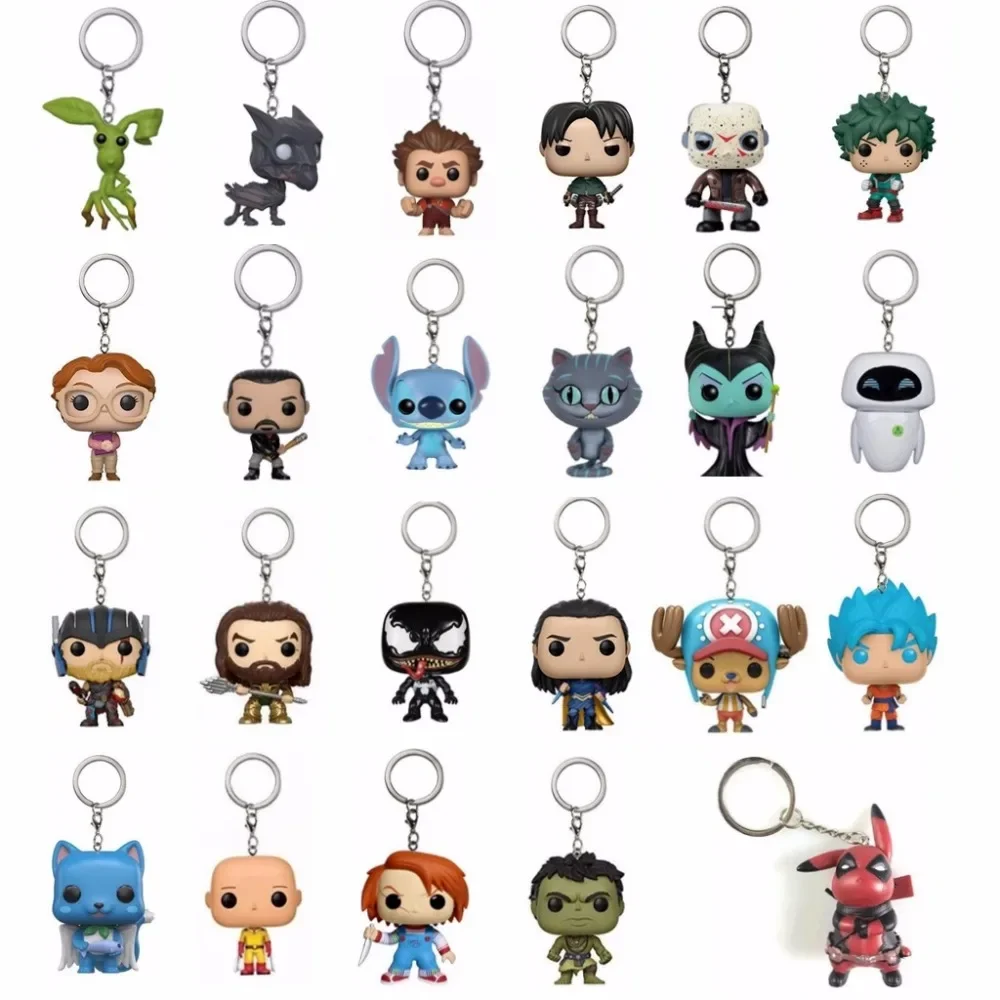 Funko Pop Vegeta Son Goku Saiya Portachiavi Giocattolo Animali Fantastici Attacco Postale Su Titan Levi Venom Dragon Ball Figure Giocattolo