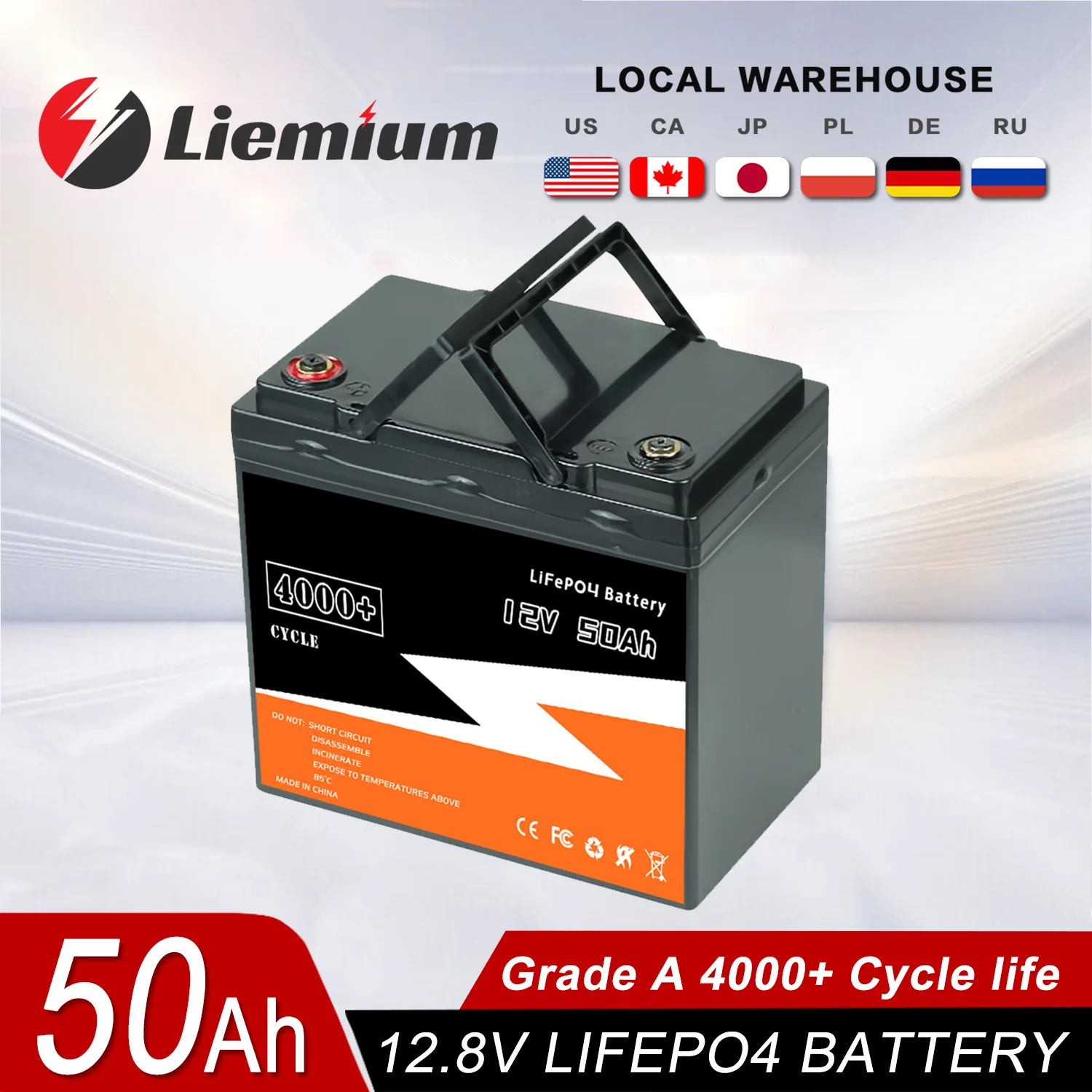 Nuovo 12V 6Ah 10Ah 12Ah 20Ah 50Ah 100Ah Caricabatteria Lifepo4 Batteria A Ciclo Profondo Per Scooter Per Bambini Con Bms Integrato Nessuna Tassa