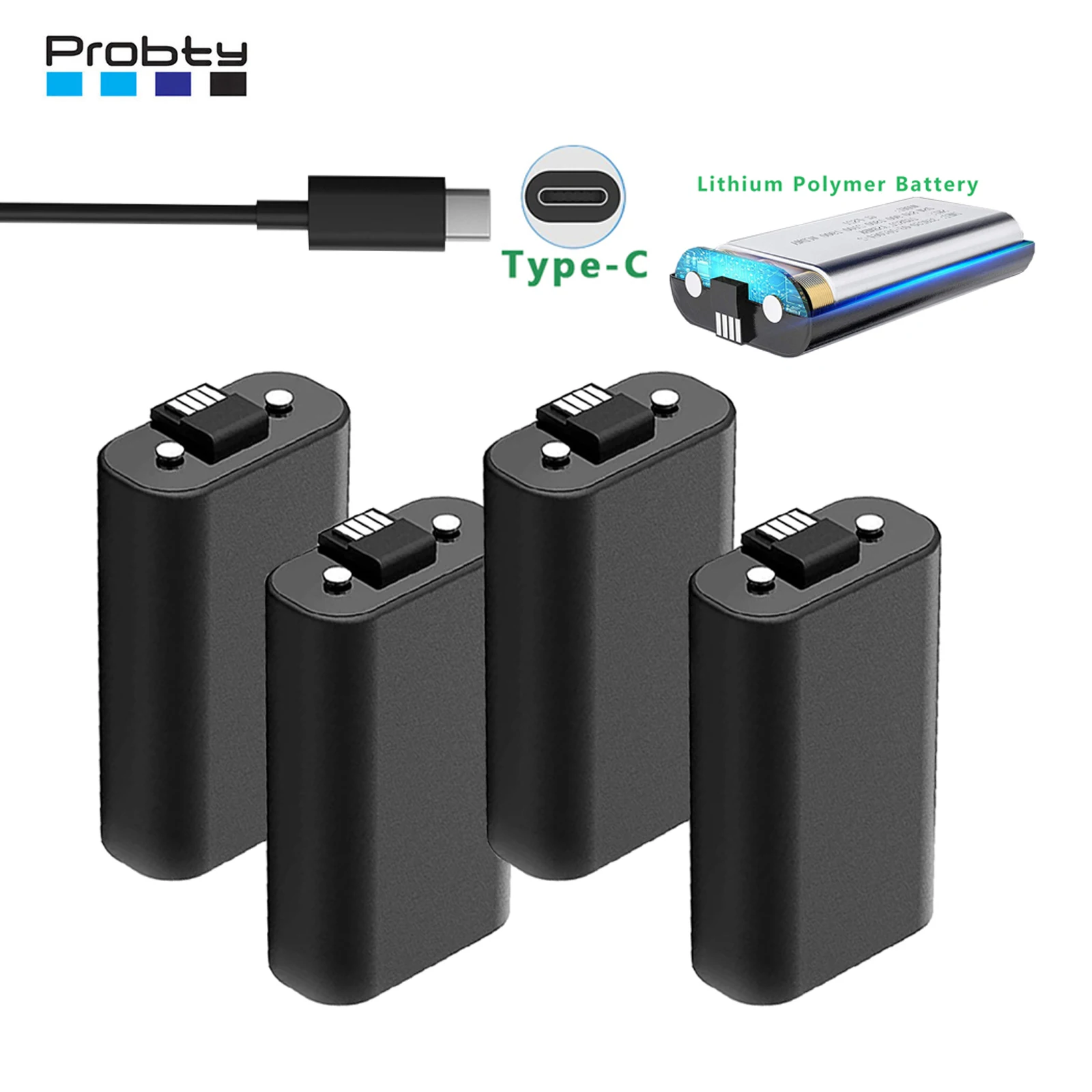 Per Controller Serie Xbox S X Batteria Ricaricabile Ai Polimeri 1400Mah Adatta Per Gamepad Serie Xbox X/S