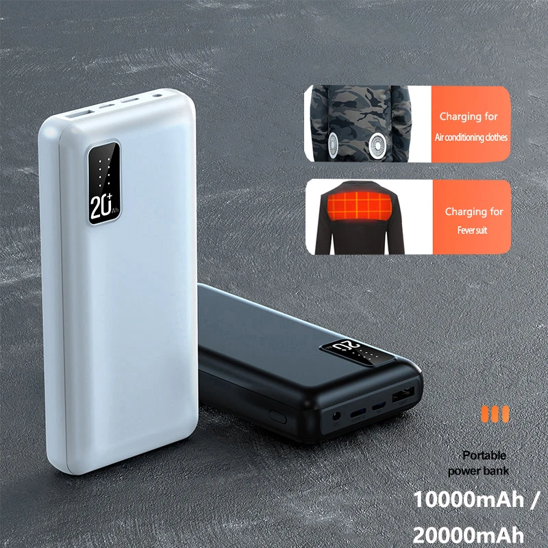 7.4V Dc Heated Vest Power Bank 20000Mah Caricabatterie Portatile Batteria Esterna Per Giacca Riscaldata Power Bank Per Xiaomi Mi Iphone