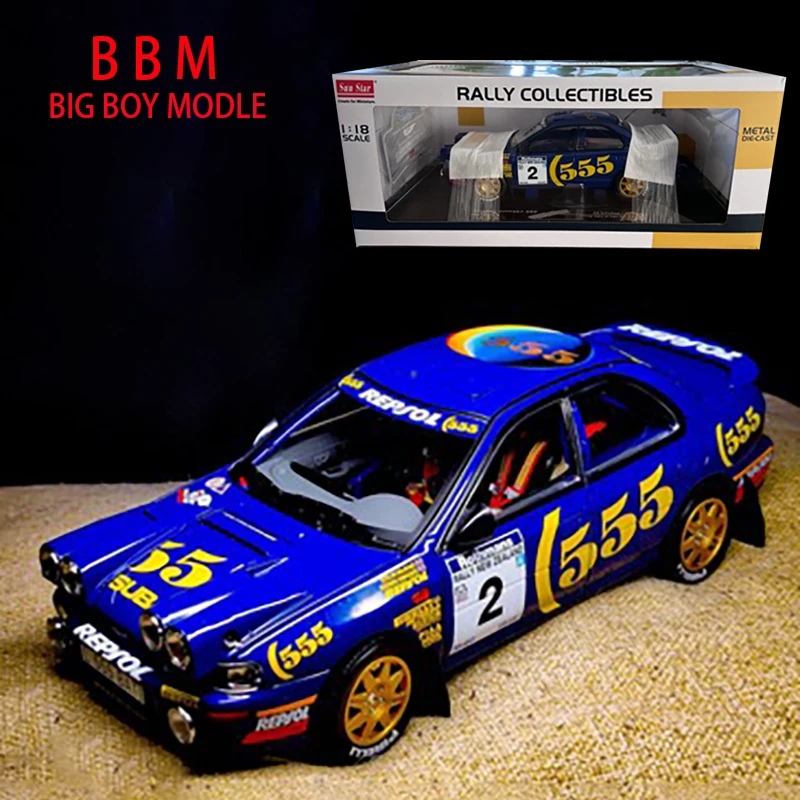 Diecast 1/18 Subaru Impreza 555 Mcane Wrc Rally Car Modello Da Collezione Giocattoli Per Bambini Regali Per Ragazzi Display Statico