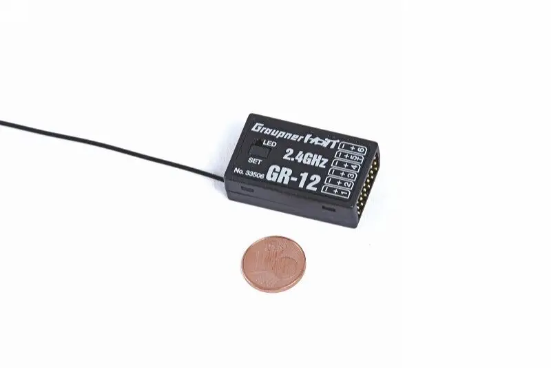 Graupner 33506 Gr-12L 12 6 Canali 2.4Ghz 6K Ricevitore Hott E Controller Di Volo/Ricevitore Vario 2.4G Hott Remoto