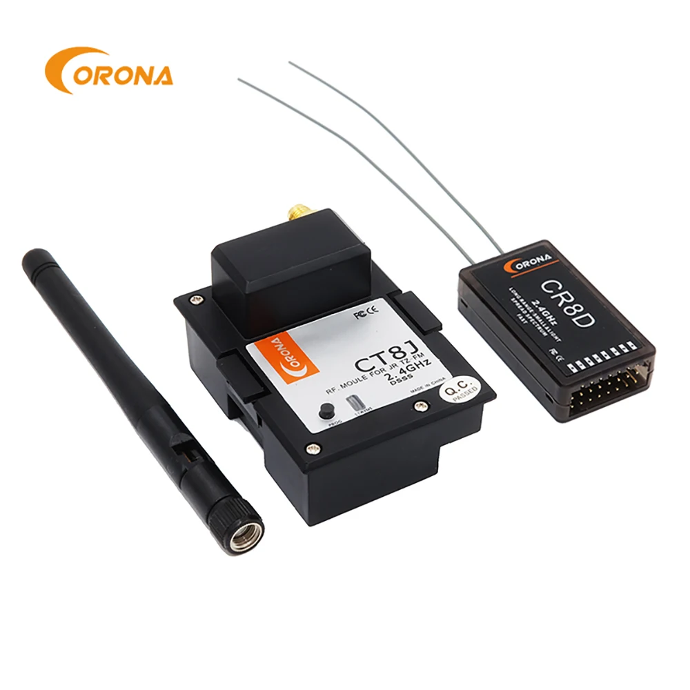 Corona 2.4Ghz Jr Graupner Module & Rx Combo Kit Cr4D Cr8D Ct8J (V2 Dsss) Per Droni Aerei Rc Remoto