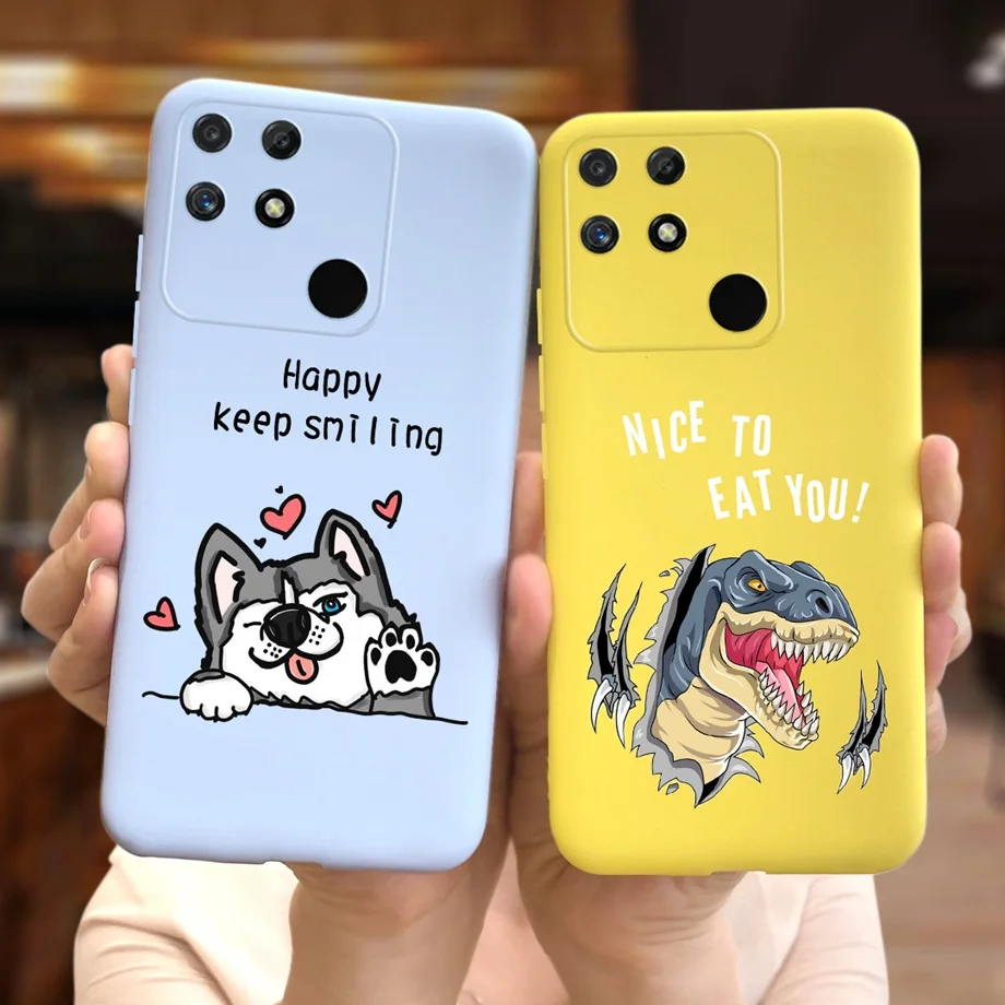 Per Realme N50A 4G Custodia 2021 Realme Rmx3430 6.5 "Simpatico Dinosauro Husky Cartoon Capa Shell Per Narzo 50 Narzo50A 50 A Borsa In Silicone
